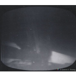 Neil Armstrong on bottom of ladder. Not clear if his foot was on moon. (07-21-1969 UTC) Apollo 11 lunar landing