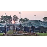 National Guardsman at daybreak, Hancock Co. MS Vo-tech.