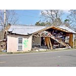 Home relocated to road by Katrina, So. Hancock Co., MS