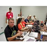 Florida radio team, emergency response briefing 9-11-05 <br> in Hancock Co. MS Emergency Operations Center. <br> Note new radios dedicated to Katrina relief efforts.